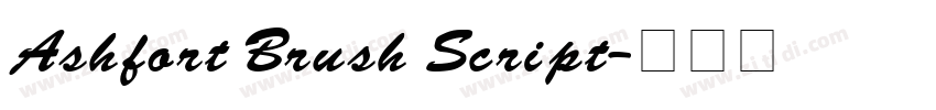 Ashfort Brush Script字体转换